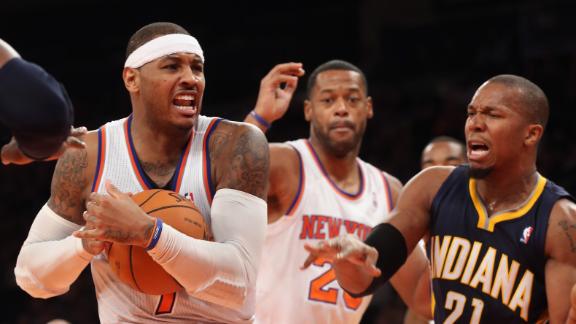 Melo, Knicks bounce back with win over Pacers