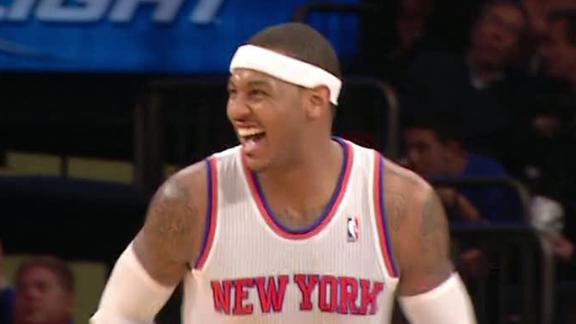 Knicks still perfect at home as Melo nets 34