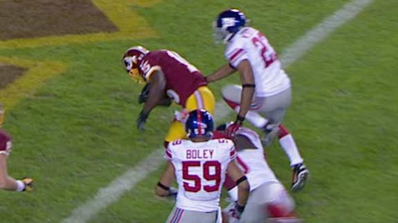 Video - Redskins Lead Giants After 1st Quarter