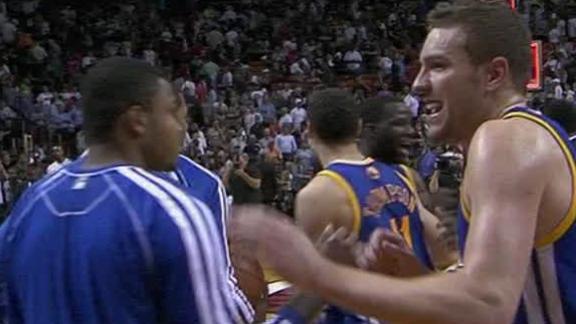 Warriors stun Heat on Green's last-second layup