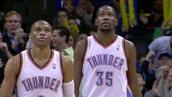 Thunder win 9th straight behind Durant's 35