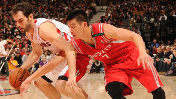 Calderon's triple-double fuels short-handed Raps