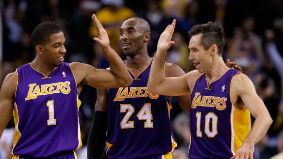 Nash returns, Kobe nets 34 as Lakers win in OT