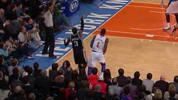 Spurs' Jackson falls into waitress, sprains ankle