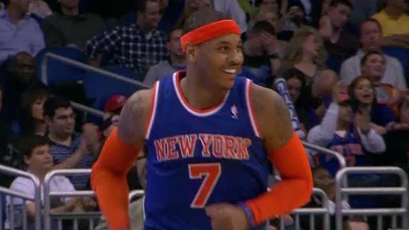 Carmelo pours in 40, rallies Knicks past Magic