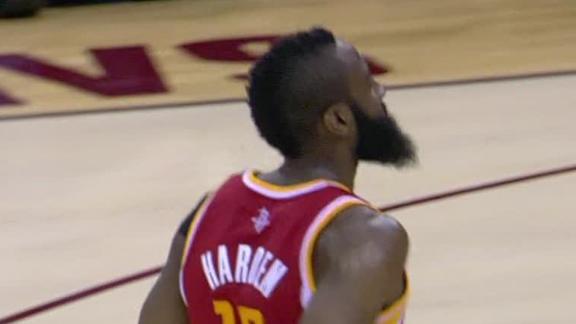 Harden heats up in 4th, lifts Rockets by Cavs
