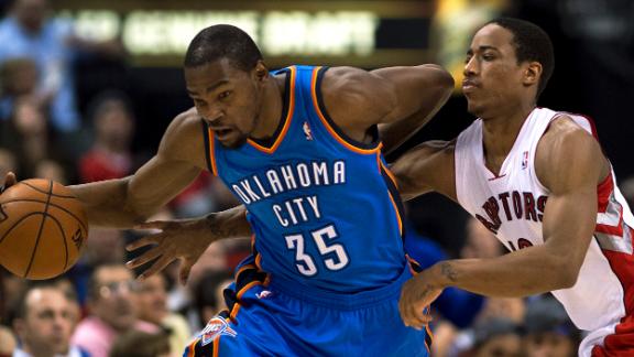 Westbrook-Durant duo overwhelms Raptors