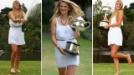 Victoria Azarenka poso, gozo y disfruto de reciente t�tulo como campeona del Abierto de Australia.