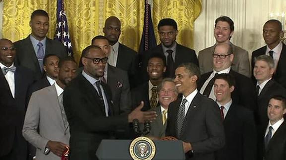 Obama honors Heat during White House visit