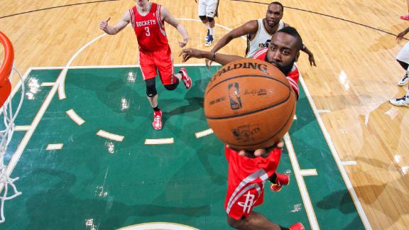 Harden, Rockets hand Jazz worst home loss