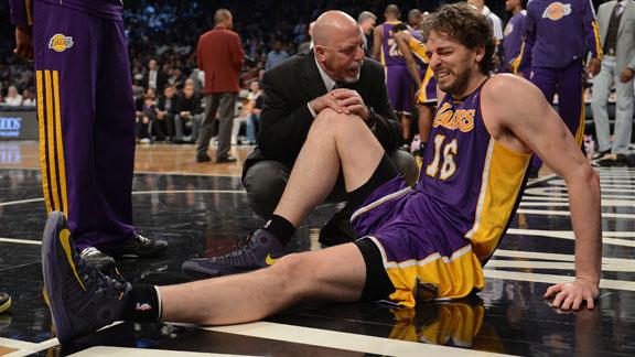 MRI shows Lakers' Gasol has plantar fascia tear