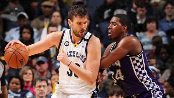 Video - Gasol's Double-Double Lifts Grizzlies Past Kings