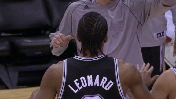 Leonard's 3 with 2.9 seconds left lifts Spurs