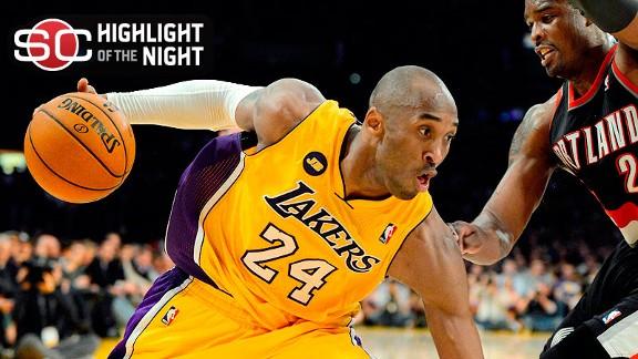 Kobe has 40 as L.A. grinds out win vs. Blazers