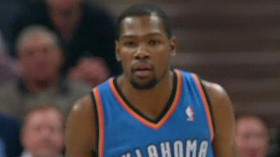 Durant, Thunder rip Bobcats for 4th win in row