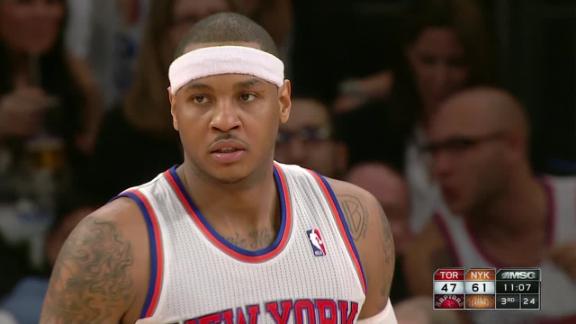 Carmelo, Martin spark Knicks' rout of Raptors