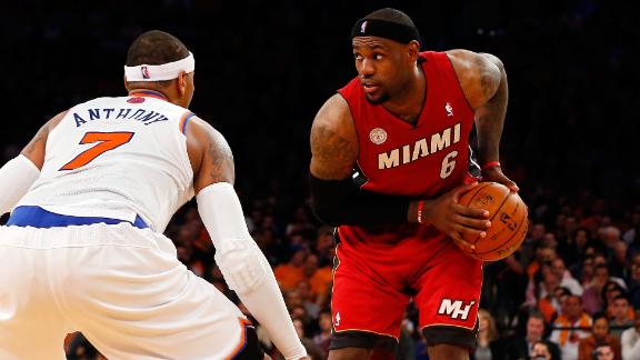James, Wade, Chalmers out for Knicks-Heat