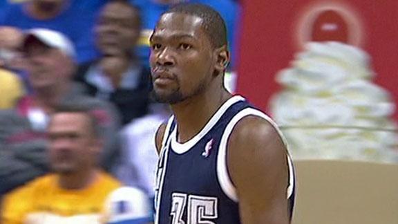 Durant shakes off injury as Thunder rout Pacers