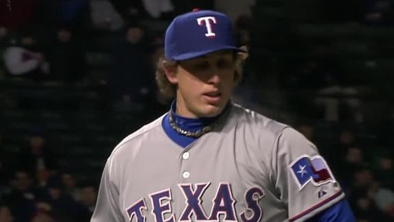 Gentry's diving grab saves Rangers at Cubs