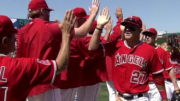 Trout's slam caps big first as Angels cruise