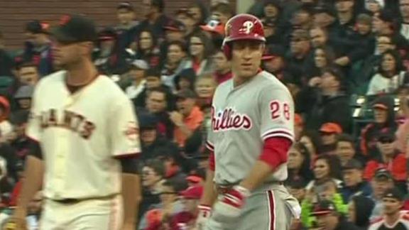 Video - Utley, Phillies Top Giants