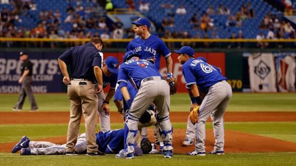 Happ discharged day after liner strikes head