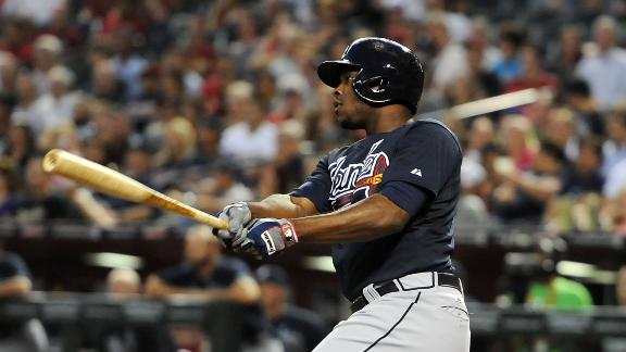 J. Upton's HR helps Braves pound D-backs