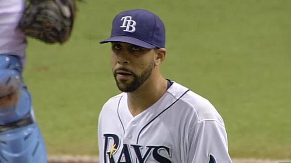 Rays' Price hurts triceps, exits in 3rd inning