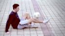 El futbolista serbio en la modalidad de estilo libre, hace algunos trucos incre�bles en plena calle