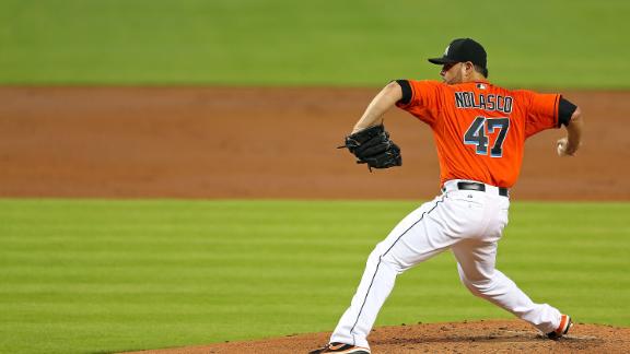 Nolasco K's 11 as Marlins snap 7-game skid