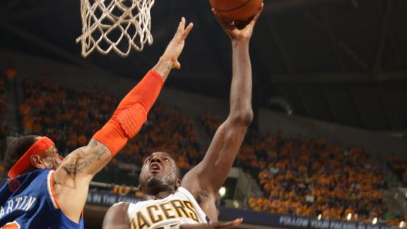 Video - Roy Hibbert Posterizes Kenyon Martin