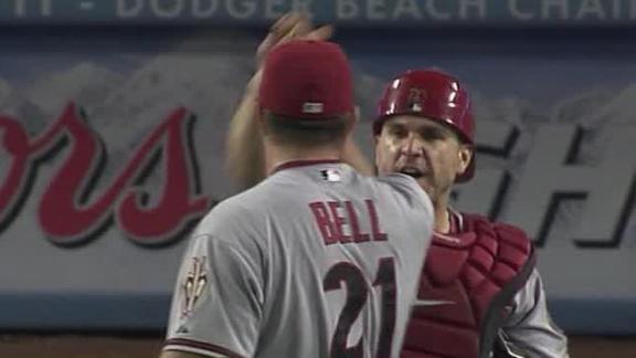 D-backs rally vs. League, Dodgers in 9th