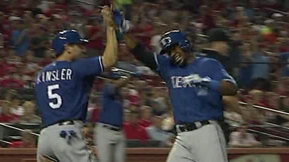 Cruz's single in 9th lifts Rangers past Cards