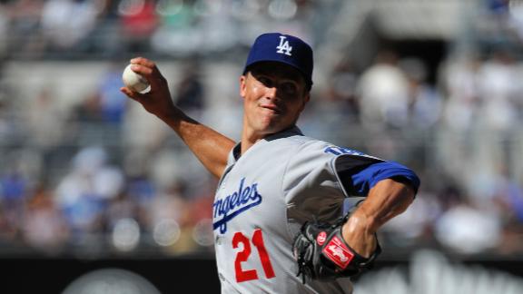 Greinke strikes out 8 as Dodgers top Padres