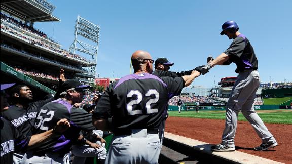 Chacin sharp as Rockies pummel Nationals