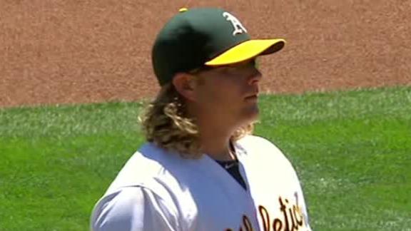 Griffin tosses 2-hit shutout as A's down Reds