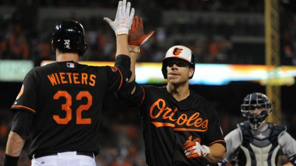 Davis, Machado homer as O's sweep Yanks