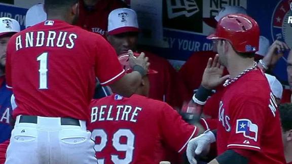 Rangers edge Mariners on Beltre's two HRs