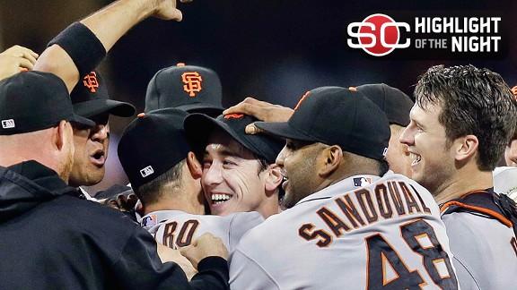 Lincecum no-hits Padres, striking out 13