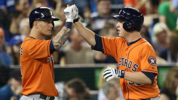 Astros blast past Jays to snap skid at three