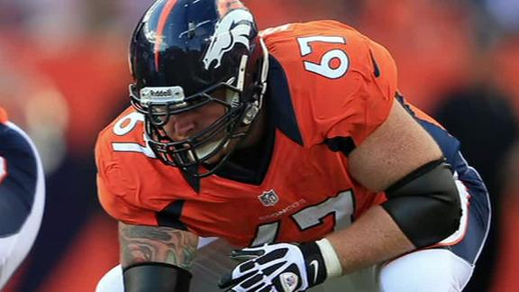Broncos starting center Koppen tears ACL