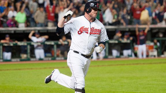 Indians win 5th straight on Giambi HR in 9th