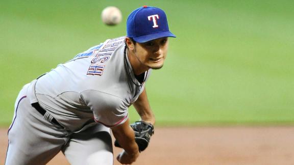 Darvish flirts with no-hitter, K's 15 in gem