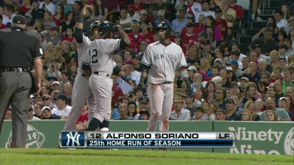 Soriano ties RBI mark; Yanks top Red Sox