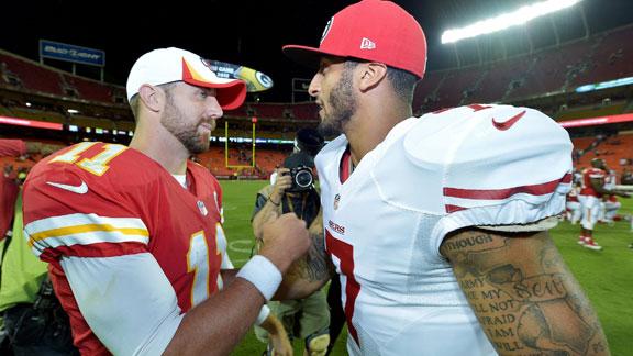 49ers stymie former QB Smith, edge Chiefs