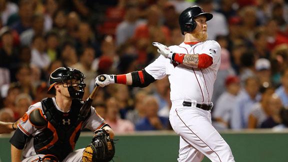 Carp's pinch-hit single lifts Red Sox by O's