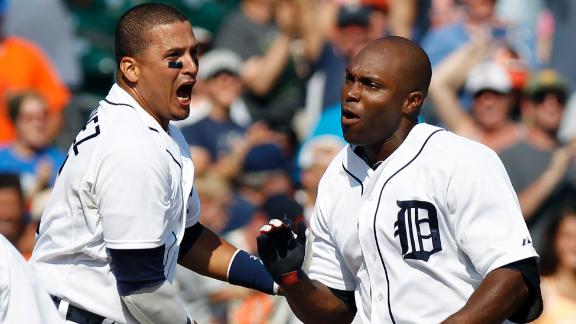 Cabrera exits game with apparent hip injury