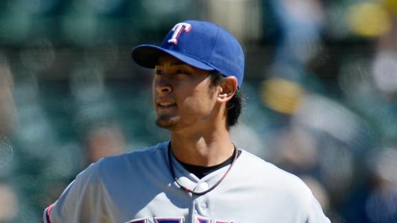 A's wallop Darvish, Rangers to knot up West