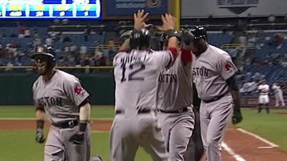 Carp hits slam in 10th as Red Sox beat Rays