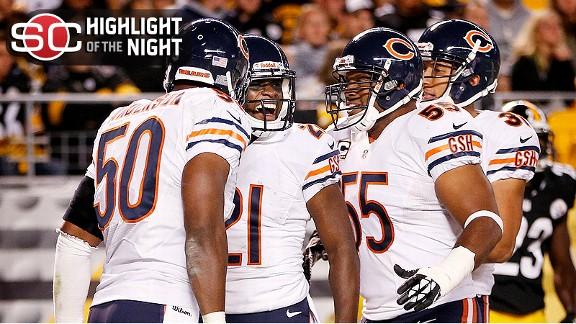 Bears force 5 turnovers, plow past Steelers